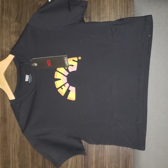 Levi's Cropped Jordie T-Shirt Rainbow Caviar - XS - Picture 2 of 5